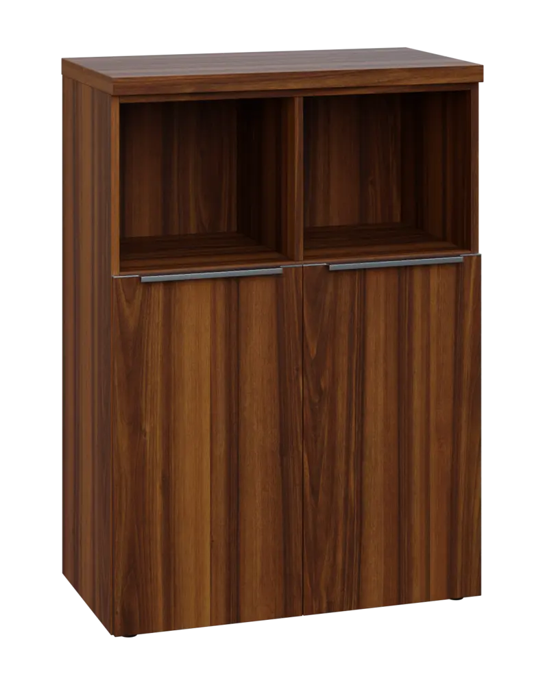 SIN 3 - 8DN2 kancelářská skříň, 2-dveřová/nika, 1120x800x400, ořech královský